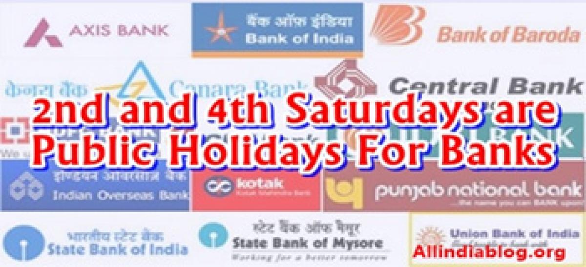 2nd, 4th Saturdays bank holidays
